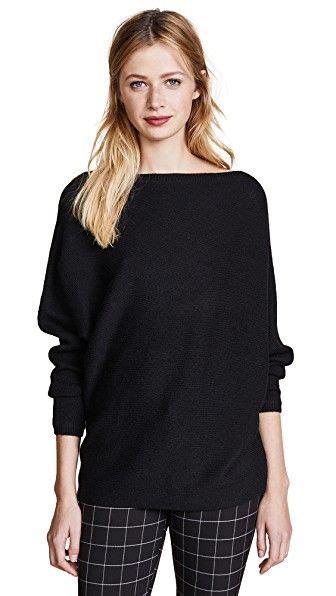 Asymmetric draped sweater in wool and cashmere 